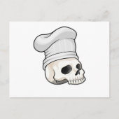Schedel als kok met kookmuts briefkaart (Voorkant)