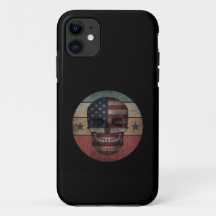 Schedel Amerikaanse vlag patriottisch cadeau Case-Mate iPhone Case