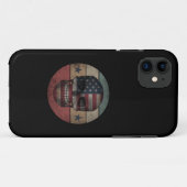 Schedel Amerikaanse vlag patriottisch cadeau Case-Mate iPhone Case (Achterkant (horizontaal))