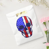 Schedel Amerikaanse vlag Skeleton Patriotisch Bedankzakje (Gezegeld)