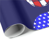 Schedel Amerikaanse vlag Skeleton Patriotisch Cadeaupapier (Rol Hoek)