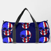 Schedel Amerikaanse vlag Skeleton Patriotisch Plunjezak (Achterkant)