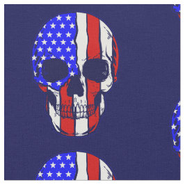 Schedel Amerikaanse vlag Skeleton Patriotisch Stof