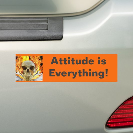 schedel, Attitude is Alles! Bumpersticker (Op auto)