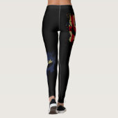 Schedel Australische vlag zwart Leggings (Achterkant)