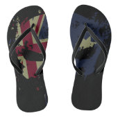 Schedel Australische vlag zwart Teenslippers (Voetbed)
