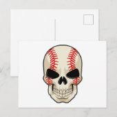 Schedel Baseball Sporten Briefkaart (Voorkant / Achterkant)
