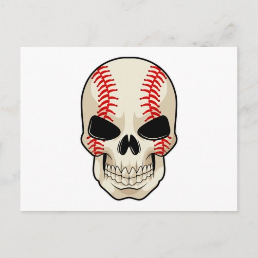 Schedel Baseball Sporten Briefkaart (Voorkant)