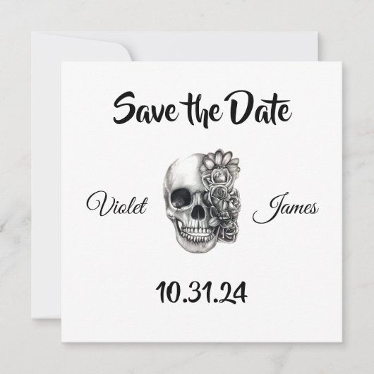 Schedel Bewaar de datum uitnodigingen (Voorkant)