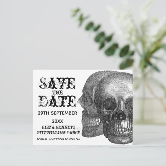 Schedel Bewaar het Datum Briefkaart (Staand voorkant)