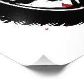 Schedel Biker met Amerikaanse vlag Foto Afdruk (Hoek)