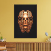 Schedel Binnenin: Innerlijke Complexiteit Onthuld Canvas Afdruk (Insitu (Woonkamer))