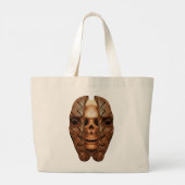 Schedel binnenin: onthulling van innerlijke comple grote tote bag (Achterkant)