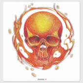 schedel Blaze vuur Sticker (Vel)