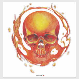 schedel Blaze vuur Sticker