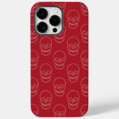 Schedel - bloedrood en botwit Case-Mate iPhone case (Achterkant)