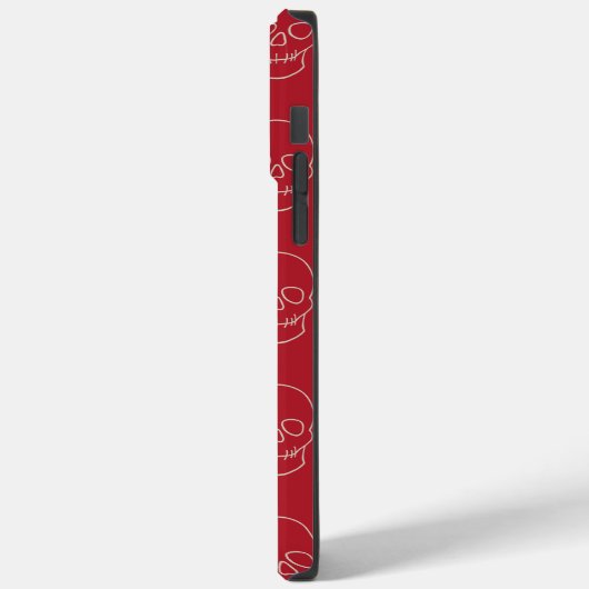 Schedel - bloedrood en botwit Case-Mate iPhone case (Achterkant / Links)