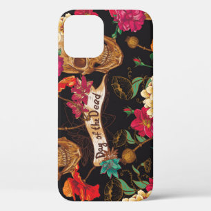 Schedel Bloemen Dag Dode Achtergrond Case-Mate iPhone Case
