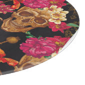 Schedel Bloemen Dag Dode Achtergrond Snijplank (Hoek)