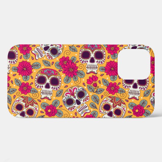 Schedel bloemen: Mexicaanse dag achtergrond Case-Mate iPhone Case (Achterkant (horizontaal))