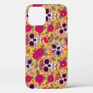 Schedel bloemen: Mexicaanse dag achtergrond Case-Mate iPhone Case