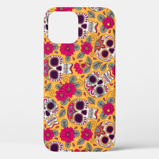Schedel bloemen: Mexicaanse dag achtergrond Case-Mate iPhone Case (Achterkant)
