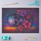 Schedel & bloemen & vlaggen Decoupage Papier – LGB (Craft)