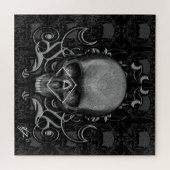 schedel Bloemmotief Legpuzzel (Horizontaal)