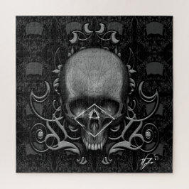 schedel Bloemmotief Legpuzzel