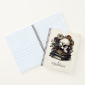  schedel boeken Dark Academia Gothic Halloween (Binnen)