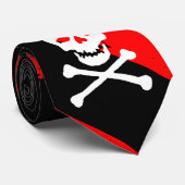 schedel botten gekraakte strepen Punk / anarchist Stropdas (Opgerold)