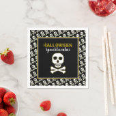 Schedel & Botten, Goud Halloween Feest Servet (Insitu)