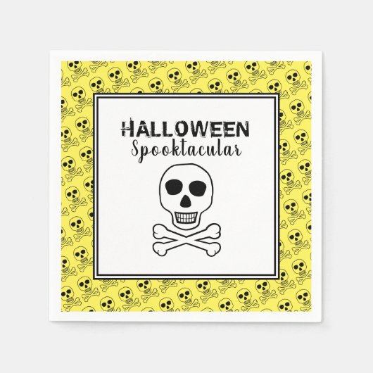 Schedel & Botten, Halloween Feest Servet (Voorkant)