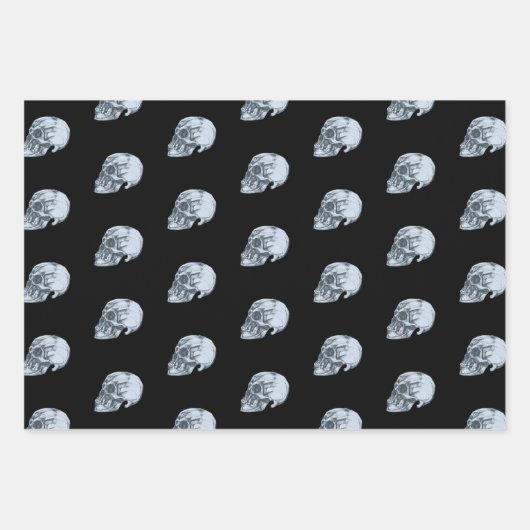 Schedel & Botten Halloween Inpakpapier Vel (Voorkant 2)