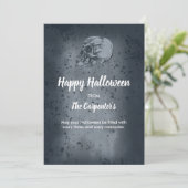 Schedel & Botten Halloween kaart (Staand voorkant)