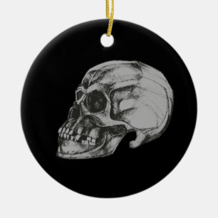 Schedel & Botten Halloween Keramisch Ornament