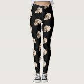 Schedel & Botten Halloween Leggings (Voorkant)