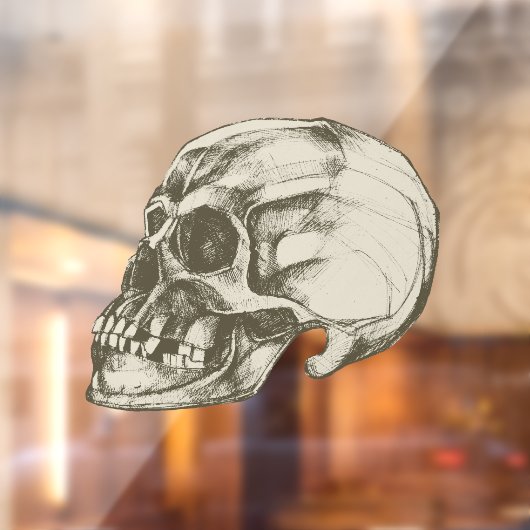 Schedel & Botten Halloween Raamsticker (Vel 2)