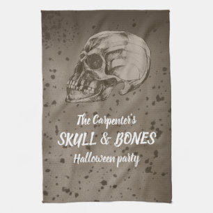 Schedel & Botten Halloween Theedoek