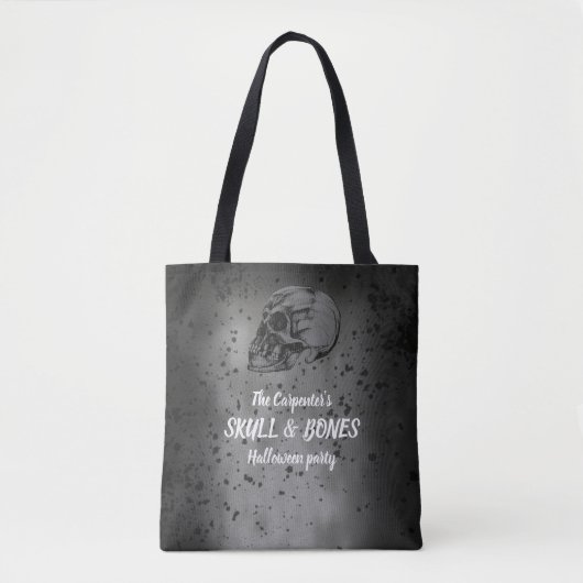 Schedel & Botten Halloween Tote Bag (Voorkant)