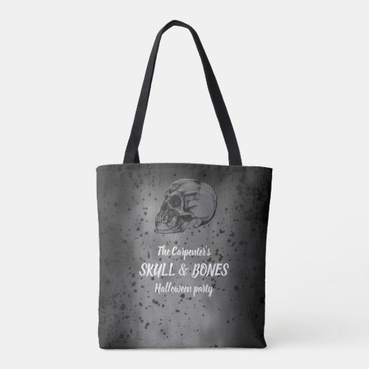 Schedel & Botten Halloween Tote Bag (Achterkant)