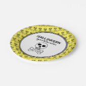 Schedel & Botten, Halloweenfeest Papieren Bordje (Gekanteld)