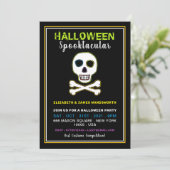 Schedel & Botten, Neon Halloween-feest (Staand voorkant)