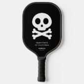 Schedel Botten Pickleball Team Familie Halloween Pickleball Paddle (Achterkant)