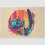 Schedel Botten Surf Ride #3 Decoupage Tissuepapier (Voorkant)