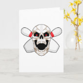 Schedel Bowling bal Kaart (Gele Bloem)