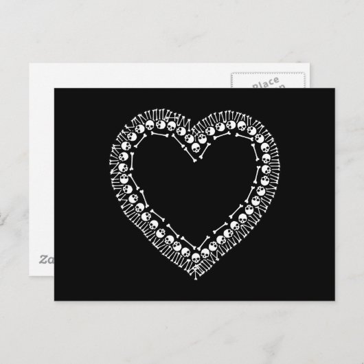  schedel briefkaart (Voorkant / Achterkant)