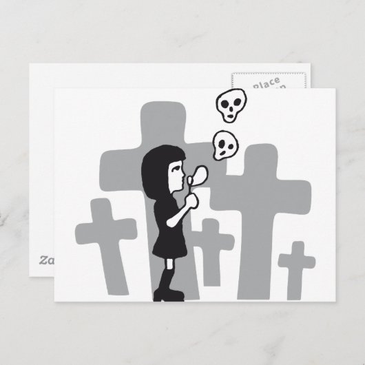 schedel briefkaart (Voorkant / Achterkant)