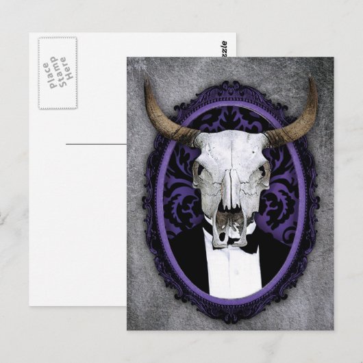  schedel briefkaart (Voorkant / Achterkant)