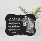 Schedel Bruidsuitnodiging Kaart (Staand voorkant)